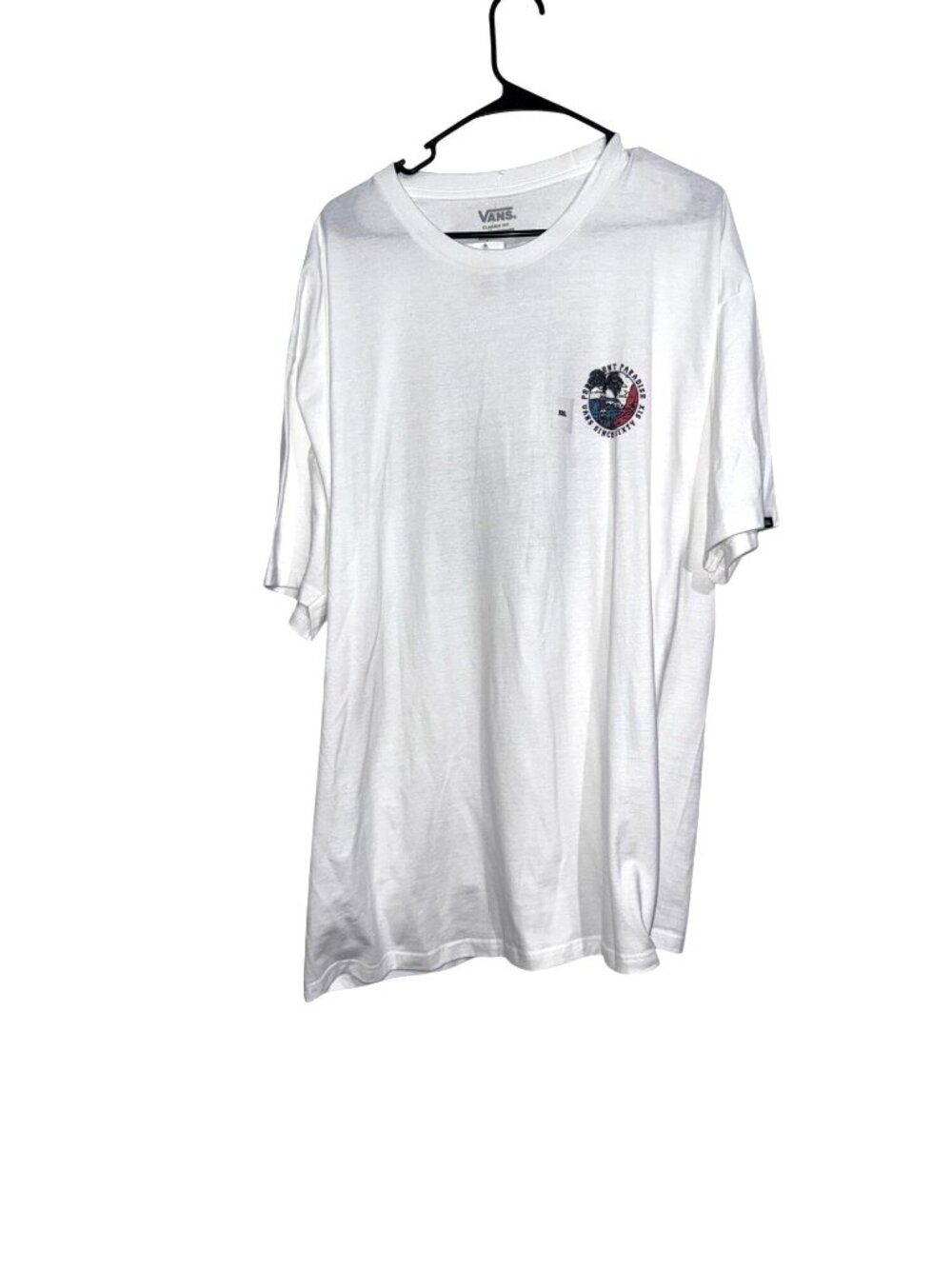 Vans XX-Large Mens Classic Fit White T-Shirt "Seeking Permanent Paradise" Graphi